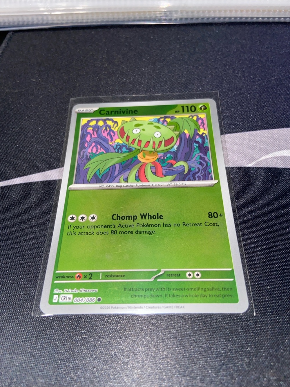 Carnivine Pokémon Trading Card (004/086)Chaos Rising Rev holo